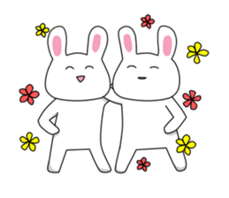 A faint smile rabbit. sticker #12989611