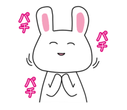 A faint smile rabbit. sticker #12989614