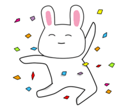 A faint smile rabbit. sticker #12989616