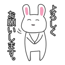A faint smile rabbit. sticker #12989618