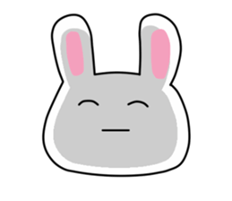 A faint smile rabbit. sticker #12989620