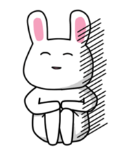 A faint smile rabbit. sticker #12989622