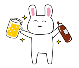 A faint smile rabbit. sticker #12989623