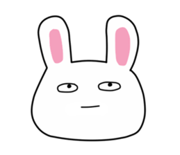 A faint smile rabbit. sticker #12989629