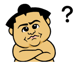 Move Sticker ! Cute mini Sumo wrestler sticker #12990136