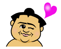 Move Sticker ! Cute mini Sumo wrestler sticker #12990139