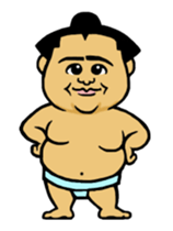 Move Sticker ! Cute mini Sumo wrestler sticker #12990143
