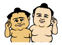 Move Sticker ! Cute mini Sumo wrestler sticker #12990154