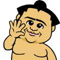 Move Sticker ! Cute mini Sumo wrestler