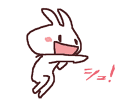 exciting cat and rabbit sticker #12990839