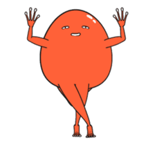 Happiness of yolk frog sticker #12991222