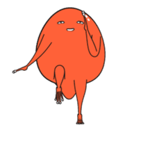 Happiness of yolk frog sticker #12991225