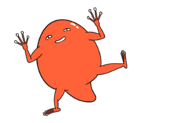 Happiness of yolk frog sticker #12991229