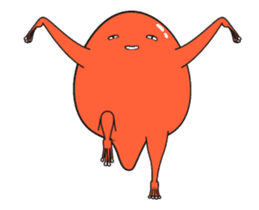 Happiness of yolk frog sticker #12991230