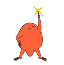 Happiness of yolk frog sticker #12991232