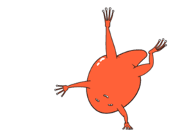 Happiness of yolk frog sticker #12991233