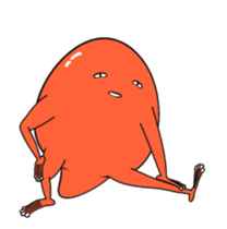 Happiness of yolk frog sticker #12991234