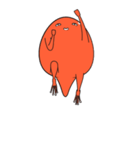 Happiness of yolk frog sticker #12991236