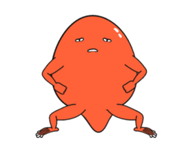 Happiness of yolk frog sticker #12991238