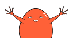 Happiness of yolk frog sticker #12991242