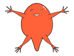 Happiness of yolk frog sticker #12991243