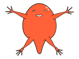 Happiness of yolk frog sticker #12991243