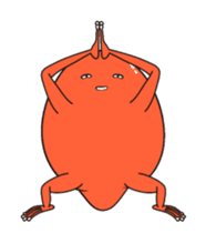 Happiness of yolk frog sticker #12991244