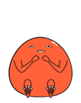 Happiness of yolk frog sticker #12991245