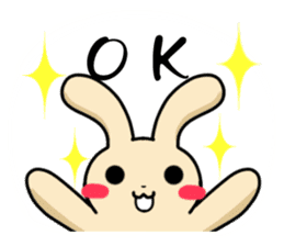 Beige Rabbit sticker #12991287