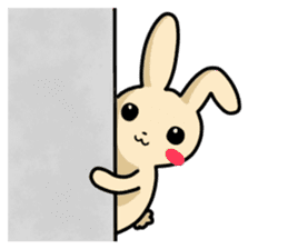 Beige Rabbit sticker #12991295