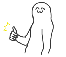 Mysterious humanoid 4 sticker #12991586