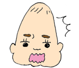 long head baby sticker #12992630