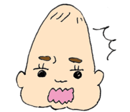long head baby sticker #12992630
