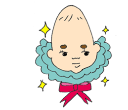 long head baby sticker #12992644