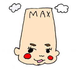 long head baby sticker #12992649
