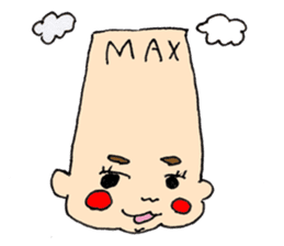 long head baby sticker #12992649