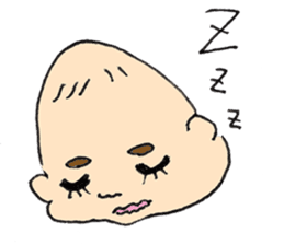 long head baby sticker #12992651