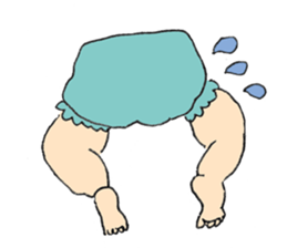 long head baby sticker #12992662