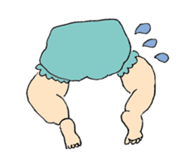 long head baby sticker #12992662