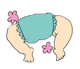long head baby sticker #12992663