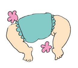 long head baby sticker #12992663