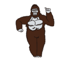 Dancing Gorilla sticker #12992714