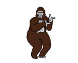 Dancing Gorilla sticker #12992715