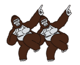 Dancing Gorilla sticker #12992717