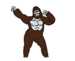 Dancing Gorilla sticker #12992721