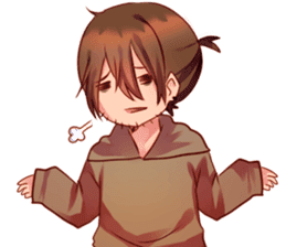 the daily life of a a the gloomy akira sticker #12993287