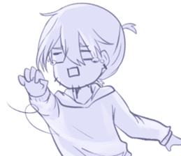 the daily life of a a the gloomy akira sticker #12993291