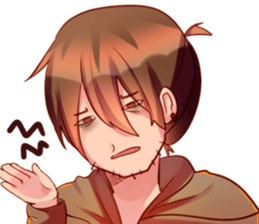 the daily life of a a the gloomy akira sticker #12993294