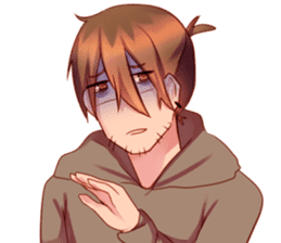 the daily life of a a the gloomy akira sticker #12993300