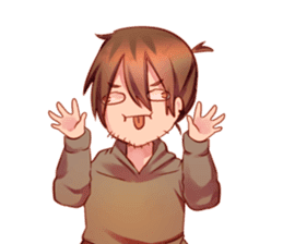 the daily life of a a the gloomy akira sticker #12993304